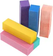 VICASKY 6pcs Dual Sided Nail Files Nail Buffering Block for Smooth for Home Manicure Safe Efficient Colors