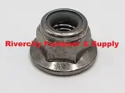 (10) M10-1.5 Flange Stop Lock Nut Nylon Insert Stainless DIN 6926 10mm M10x1.5
