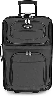 [Travel Select] Unisex-Adult Amsterdam Softside 2-Tone Fabric Expandable Rolling Upright, Travel Suitcase Luggage with Wheels