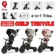 Q Play 6-IN-1 Tricycle Bike Baby Seat Folding Kids Stroller Toddler Ride-On Toy