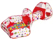 Kids Pop Up Play Tent Playhouse Baby Crawl Tunnel Ball Pit Indoor Outdoor Toys