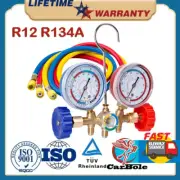 R134a Refrigerant Manifold Gauge Kit HVAC A/C Charging Hose 5FT R12 R22 R502 NEW
