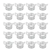 20 Pack Spring Band Hose Clamps for 15.5-16.2mm OD Hose Band Clips White