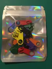 Universal Metal Zipper Replacement Slide Pull 14 Zippers 7 Vivid Colors Crafting