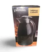 Primula Thermal Carafe with Double Wall Glass Lining Insulated Glossy Black