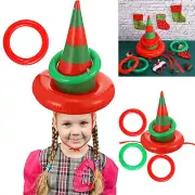 Inflatable Toss Game Christmas Hat Toy Ring Party Xmas Gifts Parent-child Game