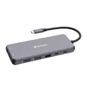 Verbatim 32154 USB-C Pro Multiport Hub14 Port - Gray New