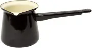 Dexam 17819267 Vintage Turkish Coffee Pot, Enamel, Black, 20.8x10.2x9 cm