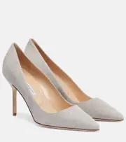 [Manolo Blahnik] Manolo Blahnik BB 90 suede pumps AU 7 grey