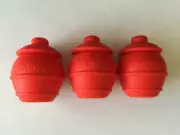 3pcs - Red Silicone Honey Jar - Non-Stick Wax Container Seller