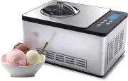 Ice Cream Maker Machine Automatic 2.1 Qt with Built-In Compressor, LCD Digital D