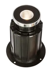 MFL By Masson Elwood Small Round 12V LED Recessed Ground Light in Black