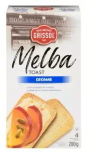 Boulangerie Grissol Melba Toast Sesame, 200g