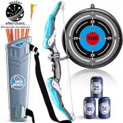 LED Kids Bow & Arrow Toy Set with 10 Suction Arrows, Target & Quiver – Ages 4-12
