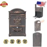 Space-Efficient Medium Locking Mailbox with Dual Access - Wall Mount Red Bronze