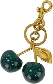 [Hanycr] Cute Cherry Keychain Bag Charms,Gold Plated Cherry Bag Charm Car Cherry Accessories Kawaii Accessory Keychian Purse Charm Car Keys Women Girls Purse Gift