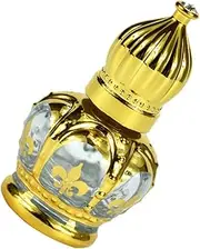 Mikinona 12ml Gold Essential Oil Roller Bottle Portable Perfume Dispenser Leakproof Glass Perfume Holder for Travel Random Style