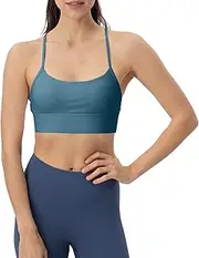 [Generic] 2025 Women's Strappy Sports Bra Seamless Wireless Full Cup Yoga Bras Medium Support Padded Running Fitness Bra Athletic Gym Workout Tank Tops