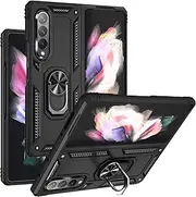 for Samsung Galaxy Z Fold6 Case Premium Quality Back Armor Kickstand Cover Military Grade Protection (Z fold 6,Black)