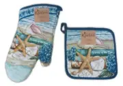 STORIES OF THE SEA Coastal Nautical Potholder & Oven Mitt Set, by Kay Dee