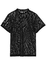Mugler Star Tulle T-shirt - Black - S (UK8-10 / S) S (UK8-10 / S)