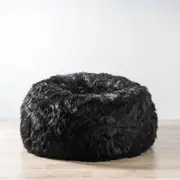 Lush Fur Bean Bag - Black