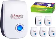Ultrasonic Pest Repeller Pack of 6 Insect Repellent Mosquito Protection Indoor Pest Repeller Pest Control Insect Against Mosquito, Cockroach, Mice, Spiders, Flies