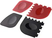 Kisangel Set of 4 Pot Cleaning Scrapers Kitchen Cleaning Tools for Iron Grill Pans Non-Slip Design
