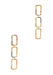 Joanna Laura Constantine Crystal-embellished 18kt Gold-plated Drop Earrings - Multicoloured ONE SIZE