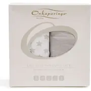 2PK Onkaparinga Baby Swaddle Muslin Sleeping Blanket Wrap Cotton Wraps Silver