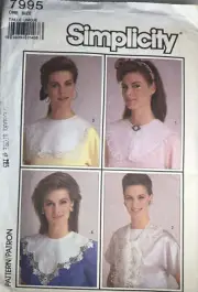 Vintage Simplicity Crafts Pattern 7995 Misses Collars One Size
