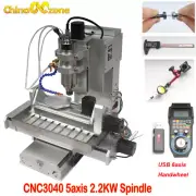3040 5axis CNC Engraving Carving Router 2200W Metal Milling DIY 3D Machine AU