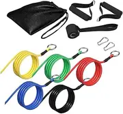 Resistance Bands Set Exercise Bands Work Out for Men Women with Organizer Bag Yoga Weight Building with Foam Handles Home Gym