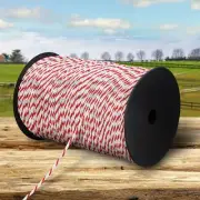500M Electric Fence Poly Tape Stainless Steel Polywire Farm Temporary Fencing