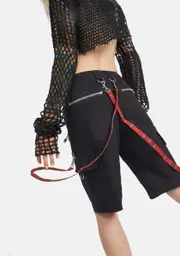 [Tripp NYC] Red Plaid Bondage Pant Straps
