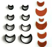 Crescent Clay Cutter Set of 8 | Polymer clay Cutters | Clay Earring Cutter |