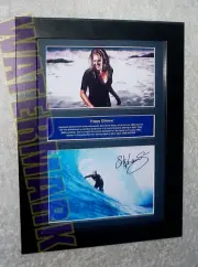 Stephanie Gilmore 2022 WSL Womens Surfing Signed Sport Framed Black Frame Surf