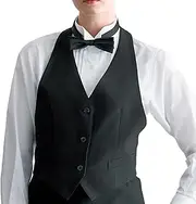 Arbe(アルベ) Albe AS8066 Cummer Vest, Women's, Black, Size 7-17, Stretch, Waitress, Bartender, Restaurant, Sommelier, Formal Uniform, C-10 Black, 9 号