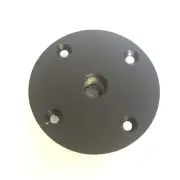 Aluminium Threaded Speaker Mounting Top Hat For M20 Threads Tapped Poles Black