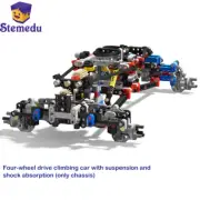 Mechanical Gear Building Blocks Model 4WD with Suspension Shock Climbing Vehicle