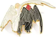 [Ceeyoll] One piece Good Omens brooch, metal badge pin accessories for clothing, angels and demons metal badge badge, good omens pin for women, costume accessories., S, Zinc