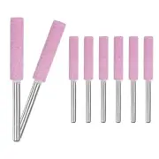8-Pack 3/16 Inch Titanium Plated Diamond Chainsaw Sharpener [3mm Pink]