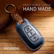 real leather car key Protector for hyundai kona santa-fe elentra i30 n line