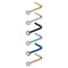 1 Pair Nose Studs Rings Surgical Steel Zirconia Ear Body Piercing Jewellery