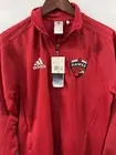 Adidas FC Hawks Track Jacket Mens Medium Red ClimaLite Long Sleeve Full Zip NWT