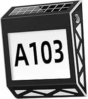 GETAJGHSD 1 Set Solar Address Sign Lamp Solar Powered House Number Light for Outdoor Use Easy to Install Bright LED for Patio Garden Pathway