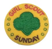 PATCH GSA Girl Scouts Sunday Yellow Green Pink Purple