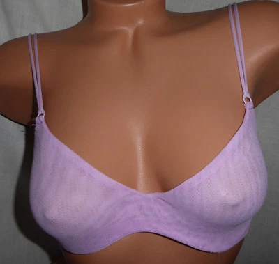 NWT Cosabella Soire ultra-smooth bra 34C Mauve pink sheer mesh net