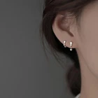 2pcs Minimal Crystal Star Ear Studs Earring Women Korean Helix Studs Tragus C ba