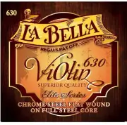 La Bella Elite Series Flat Wound Chrome Steel 4/4 Violin Strings Set